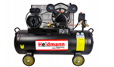 Компресор повітряний ремінний масляний HEIDMANN ( 10 бар / 3.2 кВт / 430 л/хв) ресивер 100л
