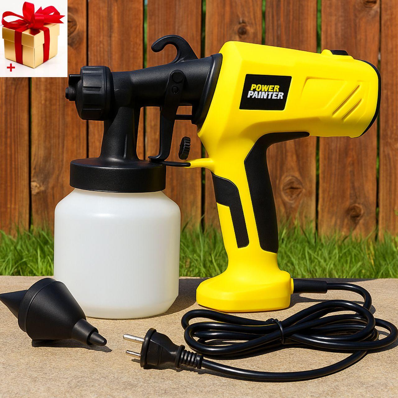 Фарбопульт електричний Spray Gun Фарборозпилювач Electric Paint Sprayer 3 ступені розпилення