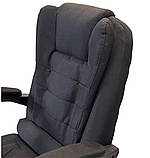 Офісне крісло BOSS КО 22 Premium з підставкою для ніг, комп'ютерне крісло з підніжкою, чорний колір, фото 4