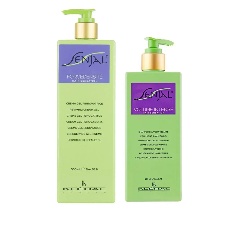 Набір для догляду за волоссям Kleral KS SENJAL: Маска REVIVING CREAM GEL 500 мл + Шампунь-гель VOLUMIZING 250 мл