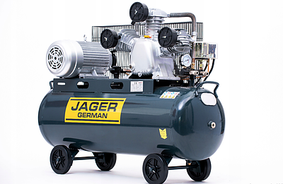 Компресор масляний повітряний ремінний Jager ( 100 л / 10 бар / 3 кВт / 540 л/хв) 3-поршневий
