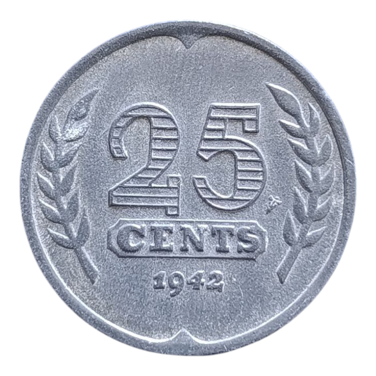 Нідерланди 25 центів, 1942 Човен (цинк), фото 1