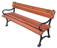 Дерев'яно- металева садова лавка ROYAL із спинкою 180см