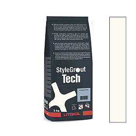 Цементна фуга для швів Litokol Stylegrout Tech White 1 біла 3кг