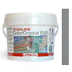 Епоксидна фуга для скломозаїки Litokol Starlike Color Crystal Evo 800 сірий 2.5кг
