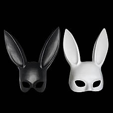 Маска кролика PlayBoy RESTEQ 36 см - чорна глянцева костюмна маска для вечірок, косплею та Геловіну, фото 5