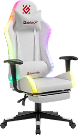 Крісло ігрове Defender Watcher RGB White (64336)