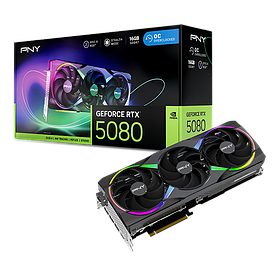 Відеокарта GeForce RTX 5080 16GB PNY Epic-X Triple Fan ARGB OC (VCG508016TFXXPB1-O)