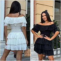 Нежное женское платье на прогулку и вечер романтический летний образ