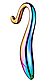 Вигнутий скляний фалоімітатор Dream Toys Glamour Glass, кольоровий, 18х3 см., фото 2