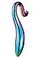 Вигнутий скляний фалоімітатор Dream Toys Glamour Glass, кольоровий, 18х3 см., фото 3