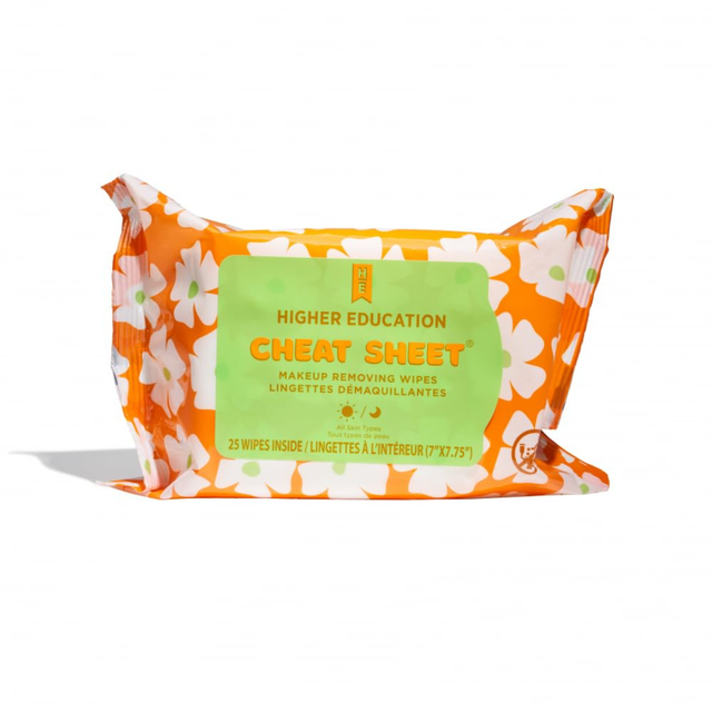 Higher Education Skincare Cheat Sheet makeup removing wipes 