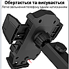 Автомобільний тримач для телефону установка на панель лобове скло Автотримач на присосці затискний XO, фото 6