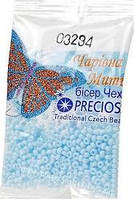 Чеський бісер 03234 ,блакитний алебастровий сольгель непрозорий 5 грамів