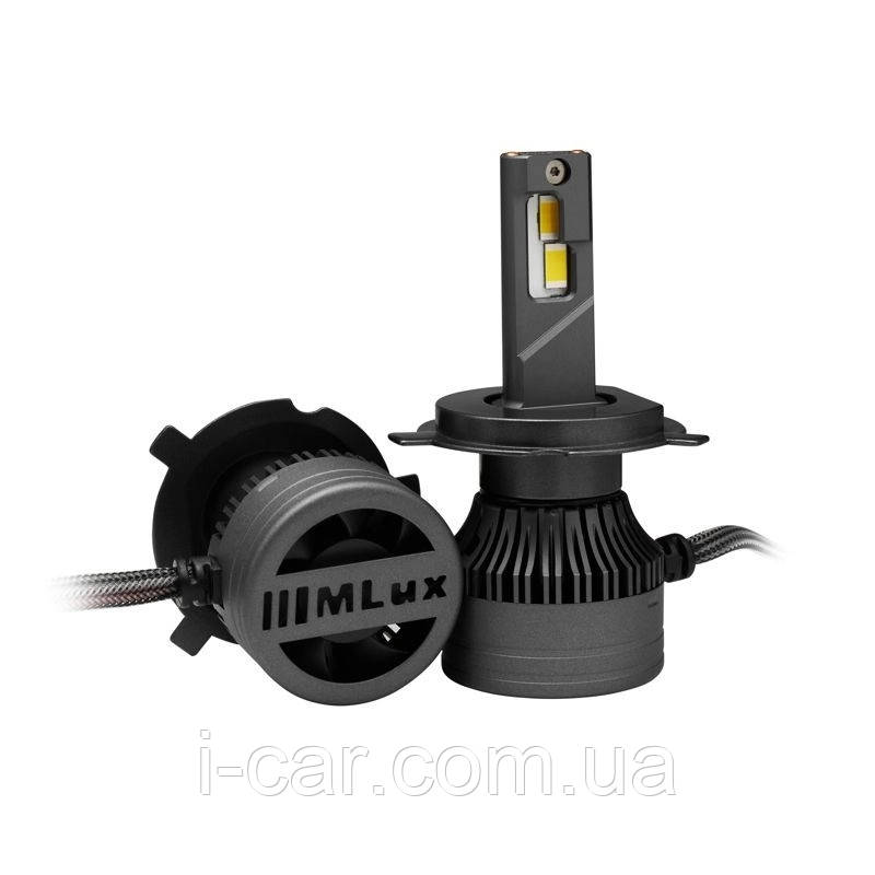 MLux Black Line H4 H19 4300K 55Вт LED світлодіодні лампи, фото 1
