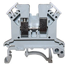 Клема КНГ-UK2.5 32А 0.2-2.5мм2 гвинтова сіра набірна на DIN-рейку без маркера без кришки Ny95505462