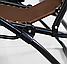 Розкладне крісло шезлонг LEOBRO Zero Gravity Brown (LB-ZGC-A1-BRN), фото 3