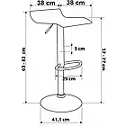 Високий стілець хокер VIA Eco, хромована стійка з підніжкою, сидіння з екошкіри, поворот на 360 °, червоний, фото 3