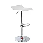 Високий стілець хокер VIA Eco, хромована стійка з підніжкою, сидіння з екошкіри, поворот на 360 °, червоний, фото 6