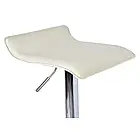 Високий стілець хокер VIA Eco, хромована стійка з підніжкою, сидіння з екошкіри, поворот на 360 °, червоний, фото 8