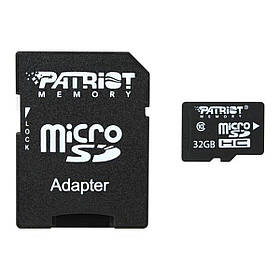 Карта пам'яті microSDHC (UHS-1) Patriot LX Series 32Gb class 10 (adapter SD) ly