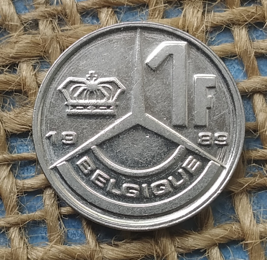 1 франк 1989 року. Бельгiя