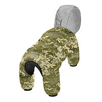 Комбінезон для собак WAUDOG Clothes, малюнок "Мілітарі", S35, В 52-55 см, С 31-36 см