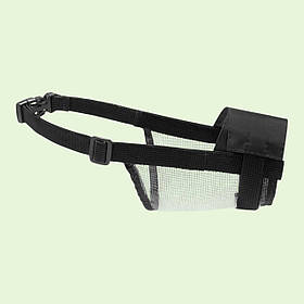 Намордник нейлоновий Dog Extreme №4 з сіткою чорний для Кане‑Корсо, Аргентинського дога, Бульмастифа, Кавказької вівчарки