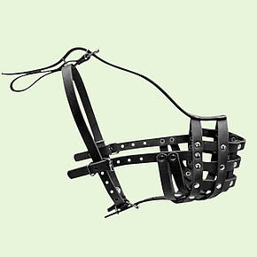 Твердий шкіряний намордник для ротвейлера, мастіно, бульмастифа №7 ТМ CoLLaR 06201, фото 3