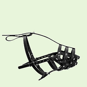 Шкіряний твердий намордник CoLLaR для боксера (малий), чорний 05981