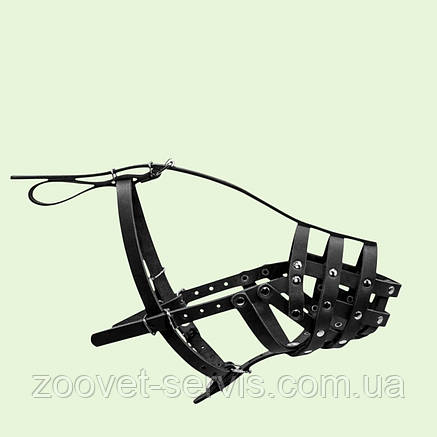 Шкіряний твердий намордник CoLLaR для боксера (малий), чорний 05981, фото 1