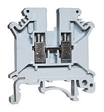 Клема КНГ-UK5 41А 0.2-4мм2 гвинтова сіра набірна на DIN-рейку без маркера без кришки Ny95505463