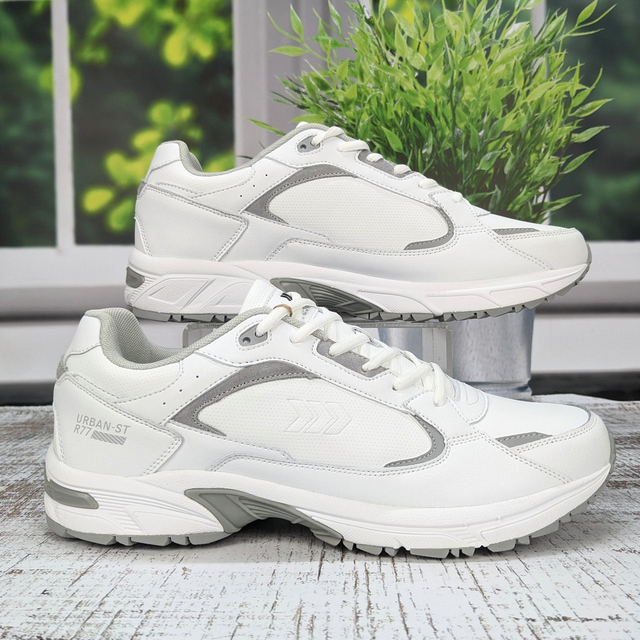 Кросівки чоловічі Restime білі еко-шкіра великих розмірів 3939