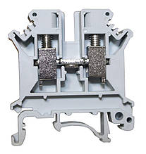Клема КНГ-UK6 57А 0.5-6мм2 гвинтова сіра набірна на DIN-рейку без маркера без кришки Ny95505464