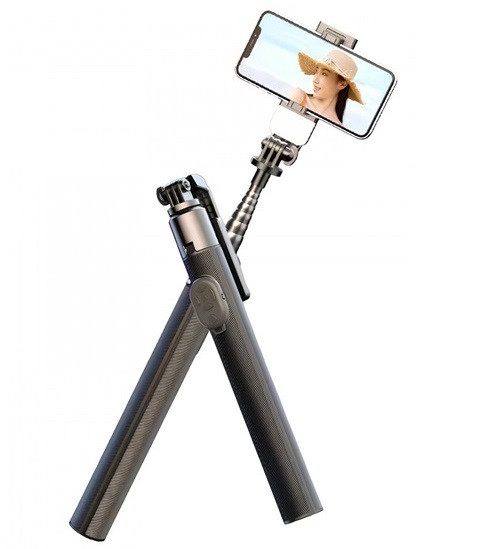 Штатив-трипод для телефона Selfie stick DF-01S 1.7 м з Bluetooth пультом і LED-світлом