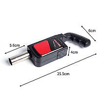 Вентилятор-дуйка для багаття з живленням від батарейок BBQ Fan, фото 4