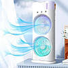 Вентилятор 3 в 1 USB з розпилювачем, автоповоротом і LED-підсвіткою Air Double-ended Spray Fan, фото 7