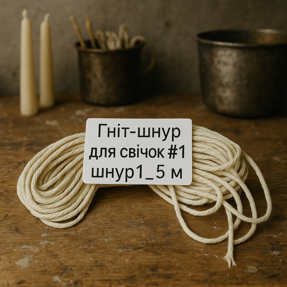 Гніт кручений для свічок №1 Проміс-Плюс, 5 м