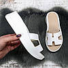 Шльопанці жіночі Amir білі шкіряні на платформі 4922, фото 6