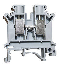 Клема КНГ-UK10 76А 0.5-10мм2 гвинтова сіра набірна на DIN-рейку без маркера без кришки Ny95505465