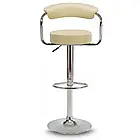 Стілець для бару з комфортною спинкою з екошкіри Vigo, регуляція висоти до 20 см, обертання на 360°, бежевий, фото 2