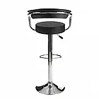 Стілець для бару з комфортною спинкою з екошкіри Vigo, регуляція висоти до 20 см, обертання на 360°, бежевий, фото 5