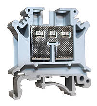 Клема КНГ-UK16 101А 2.5-16мм2 гвинтова сіра набірна на DIN-рейку без маркера без кришки Ny95505466