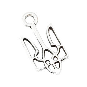 Набір підвісок RESTEQ тризуб 100 шт. сріблясті металеві прикраси для рукоділля сріблясті