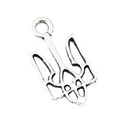 Набір підвісок RESTEQ тризуб 100 шт. сріблясті металеві прикраси для рукоділля сріблясті