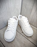 Кросівки жіночі класичні екошкіра 37 р. 22,8 см білі (CR8558-wh37), фото 5