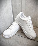 Кросівки жіночі класичні екошкіра 37 р. 22,8 см білі (CR8558-wh37), фото 4