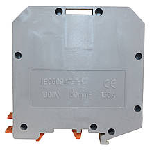 Клема КНГ-UK50 150А 16-50мм2 гвинтова сіра набірна на DIN-рейку без маркера Ny95505468