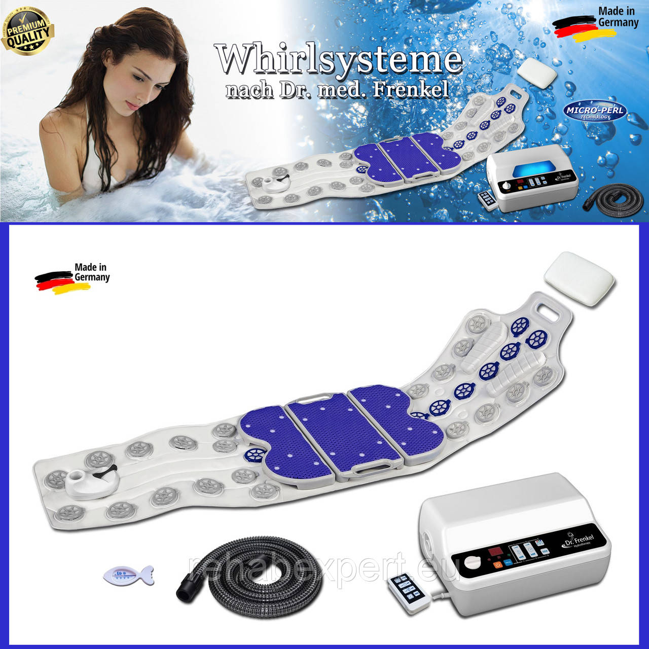 Комплект для гідротерапії dr. Frenkel Hydrotherapy Килимок MegaWhirl + генератор озону Energy II + Accessory