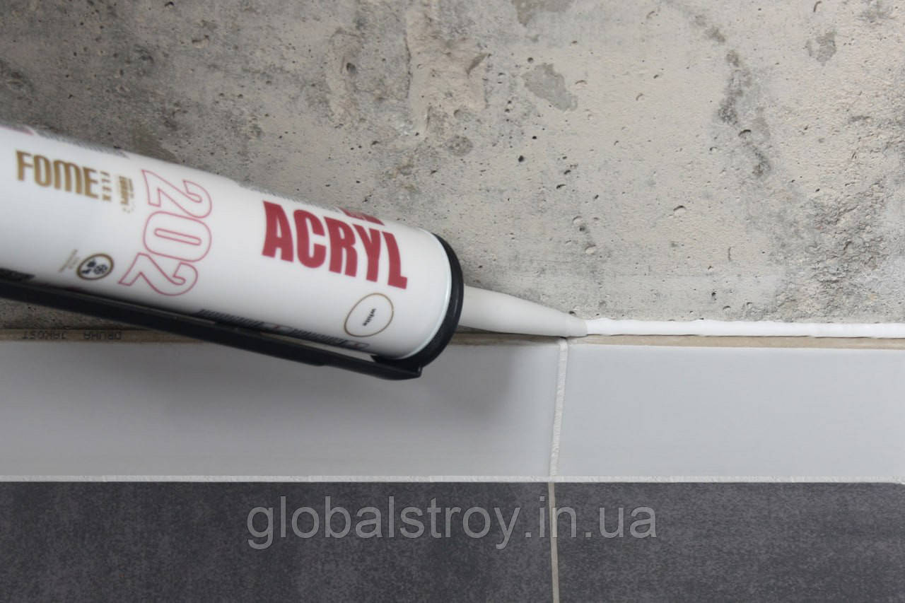 Герметик акриловий для фарбування Point ACRYL 202 білий 310 мл, фото 1